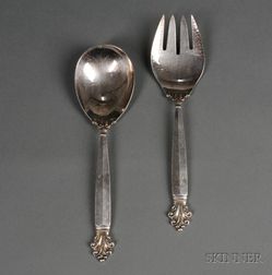 Sanborn's Sterling Silver Serving Two-Piece Serving Set